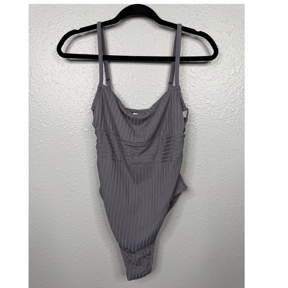 Shade Shore Grey One Piece Bathing Suit / Size-Large - Picture 3 of 11